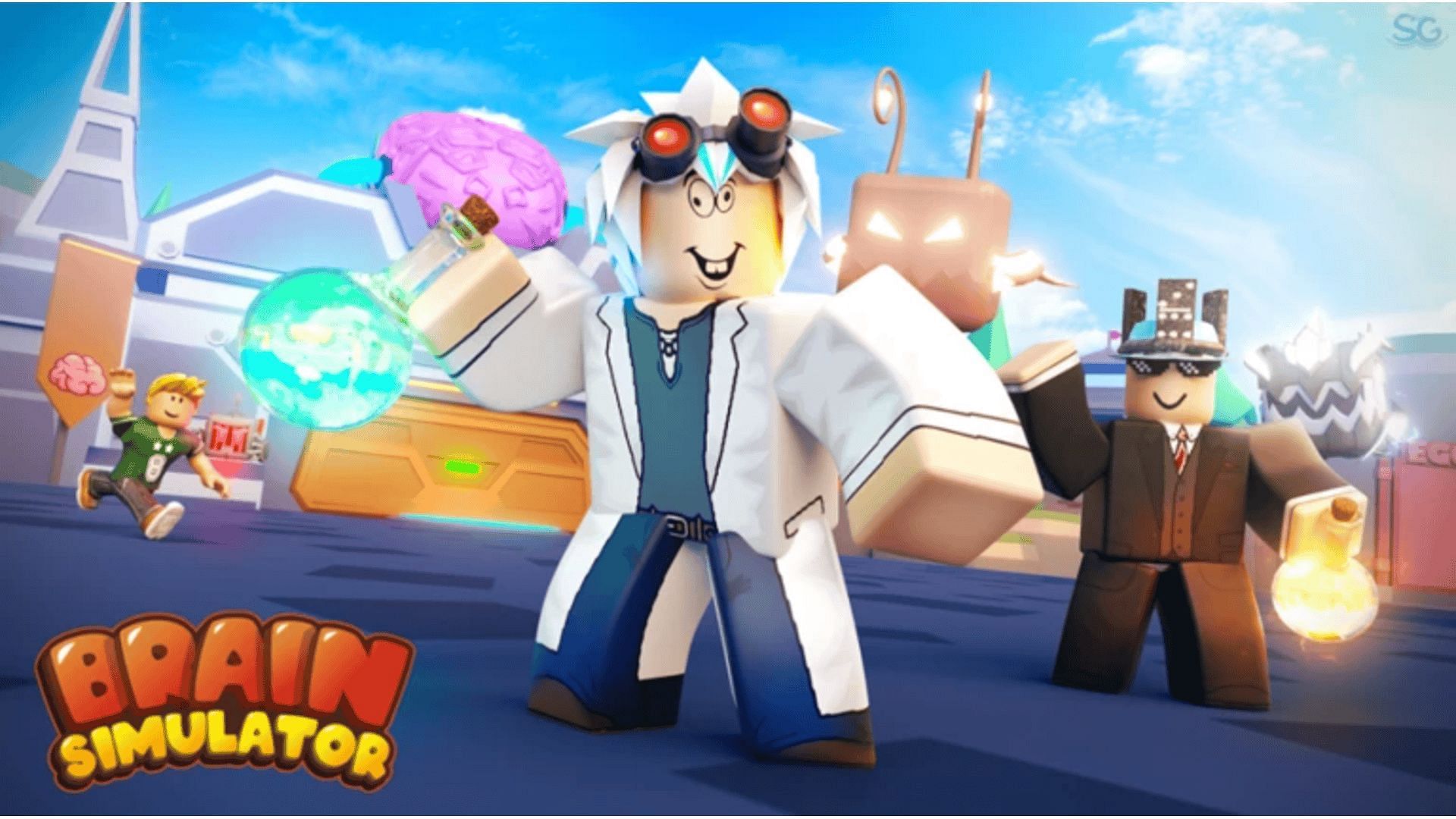 Official cover for Brain Simulator (Image via Roblox)